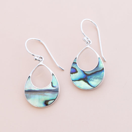 Paua Shell Dangle Earrings