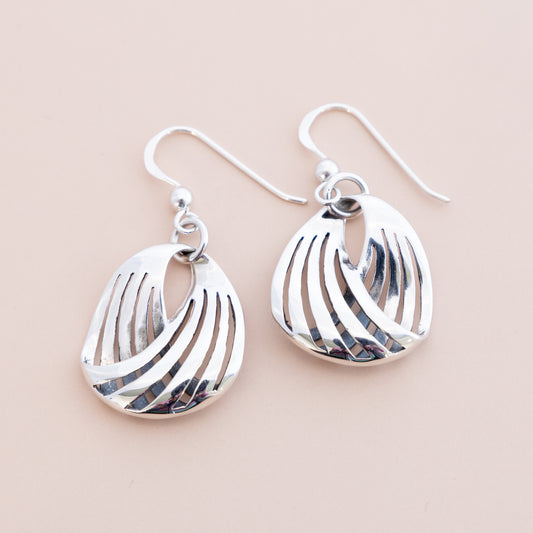 Sterling Silver Looped Dangle Earrings - The Silver Alchemist