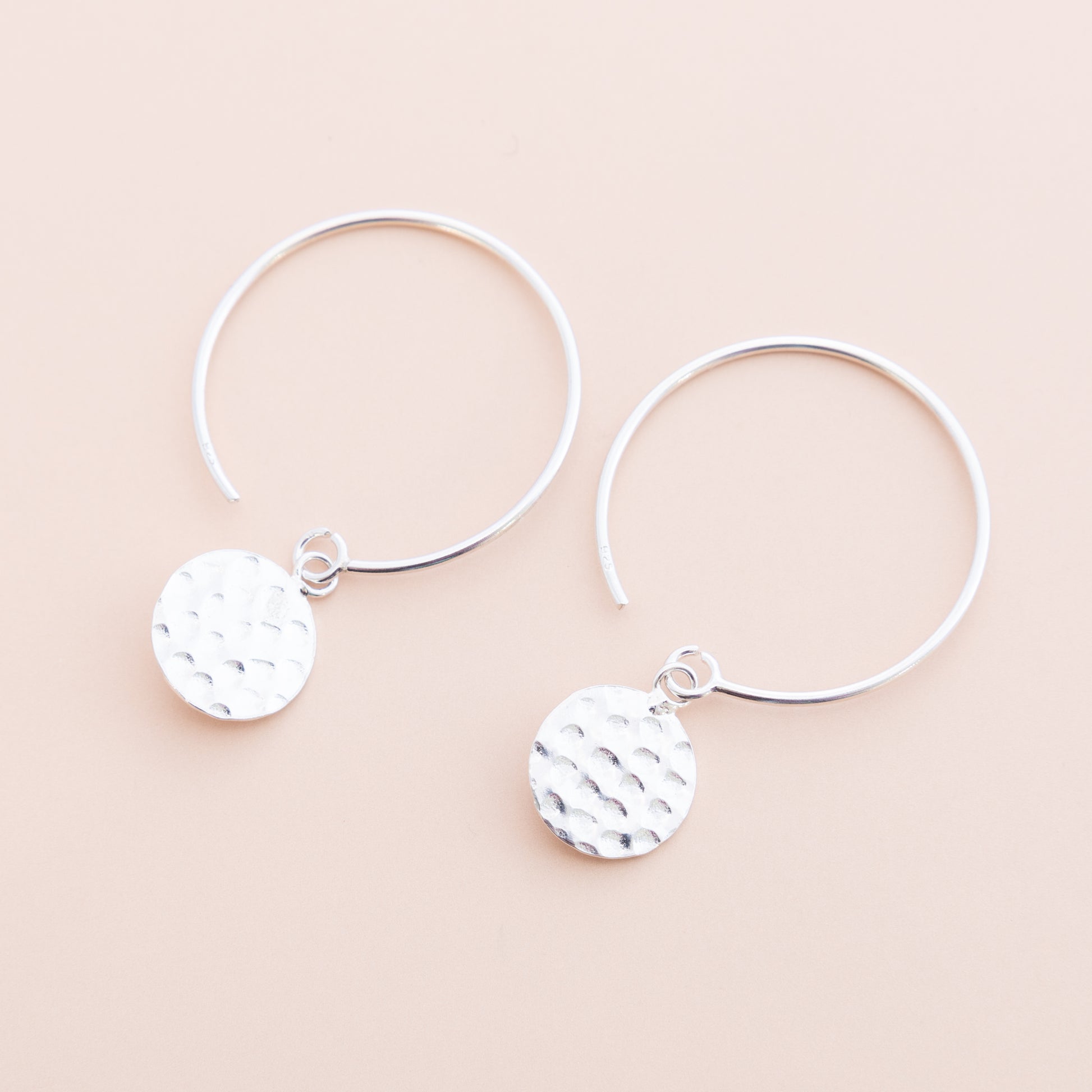 Sterling Silver Hammered and Hoop Earrings - The Silver Alchemist