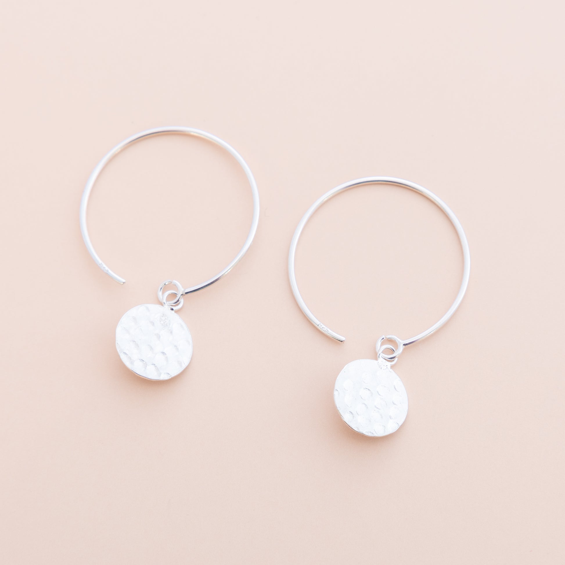 Sterling Silver Hammered and Hoop Earrings - The Silver Alchemist