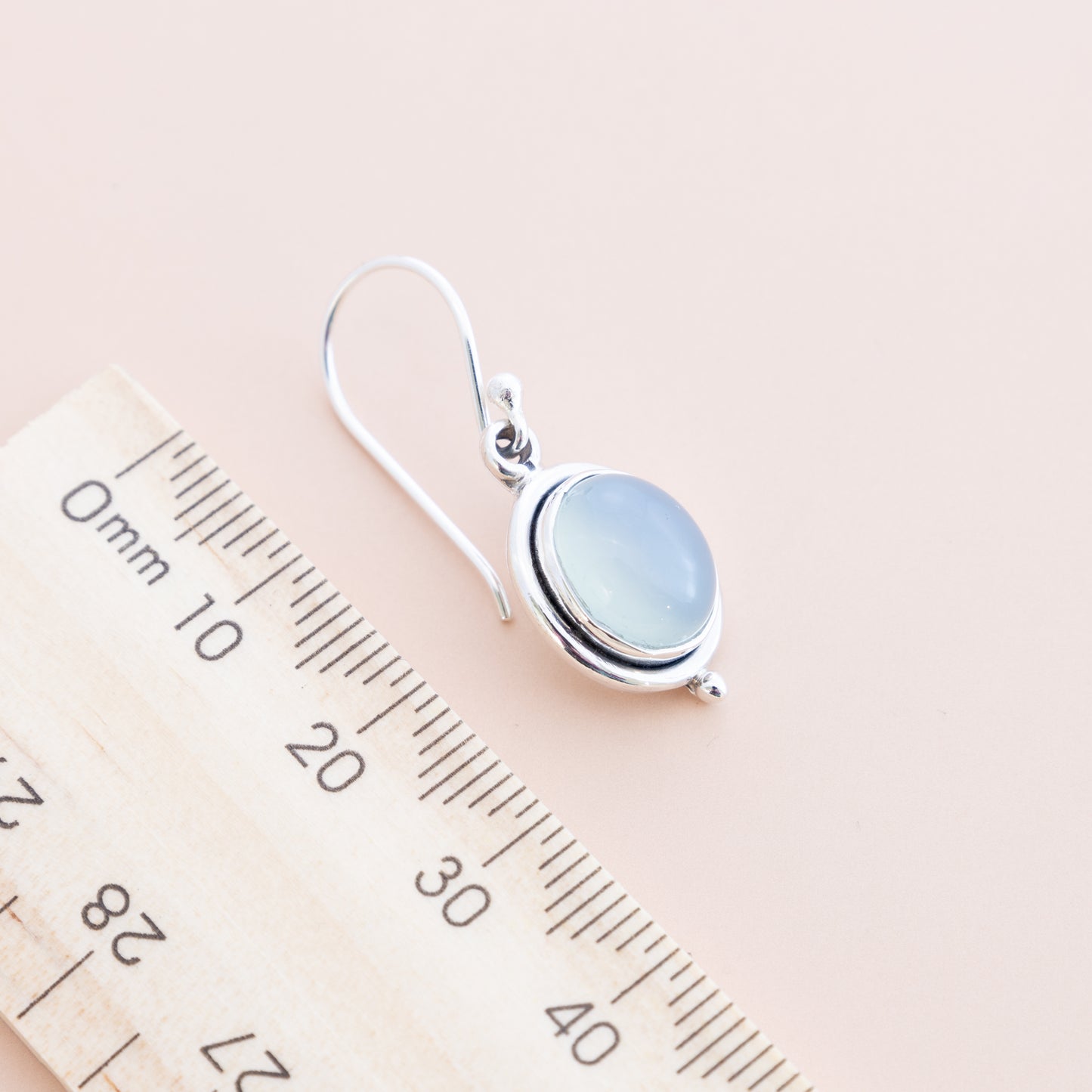 LAST PAIR - Blue Chalcedony Dangle Earrings