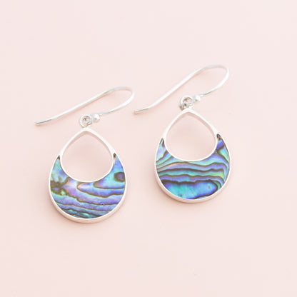 Paua Shell Dangle Earrings