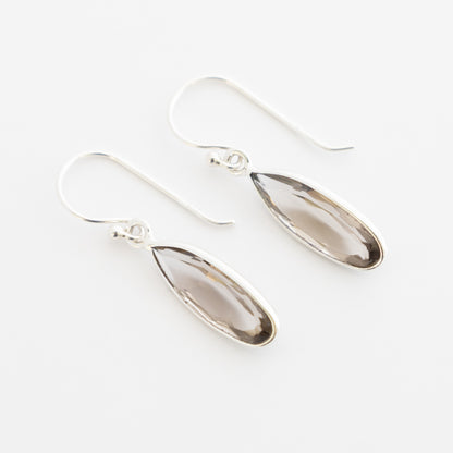 Sterling Silver Smoky Quartz Dangle Earrings - The Silver Alchemist