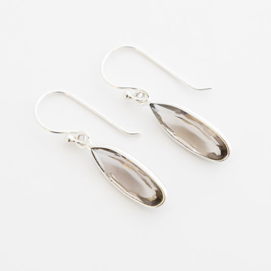 Sterling Silver Smoky Quartz Dangle Earrings - The Silver Alchemist