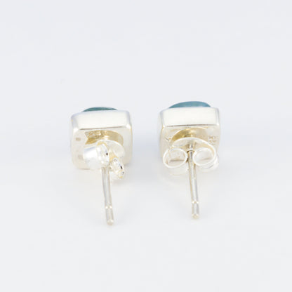 Apatite Gemstone Square Studs