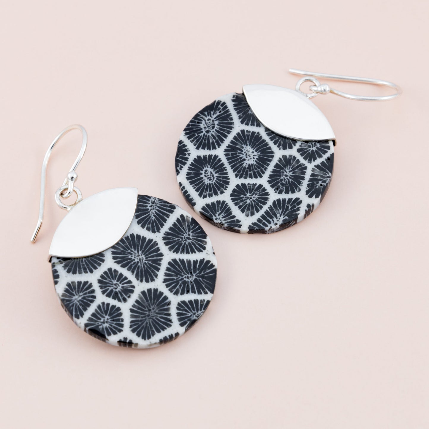 Sterling Silver Black Coral Earrings - The Silver Alchemist