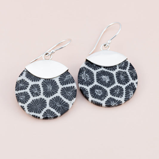 Sterling Silver Black Coral Earrings - The Silver Alchemist