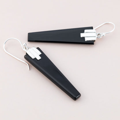 Sterling Silver Black Onyx Drop
Earrings - The Silver Alchemist