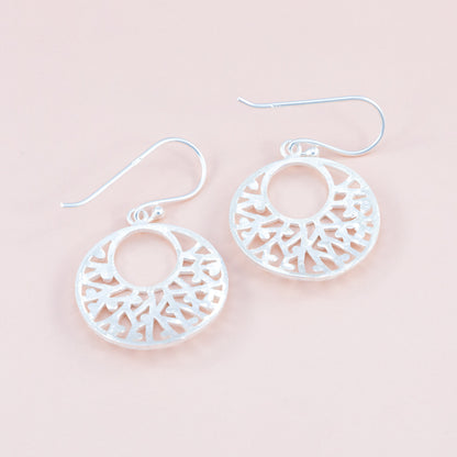 Brushed Filigree Dangle Earrings