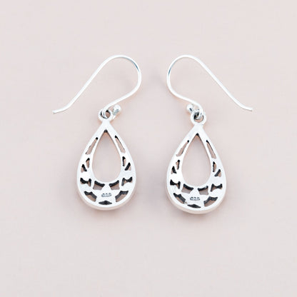 Droplet Marcasite Silver Earrings