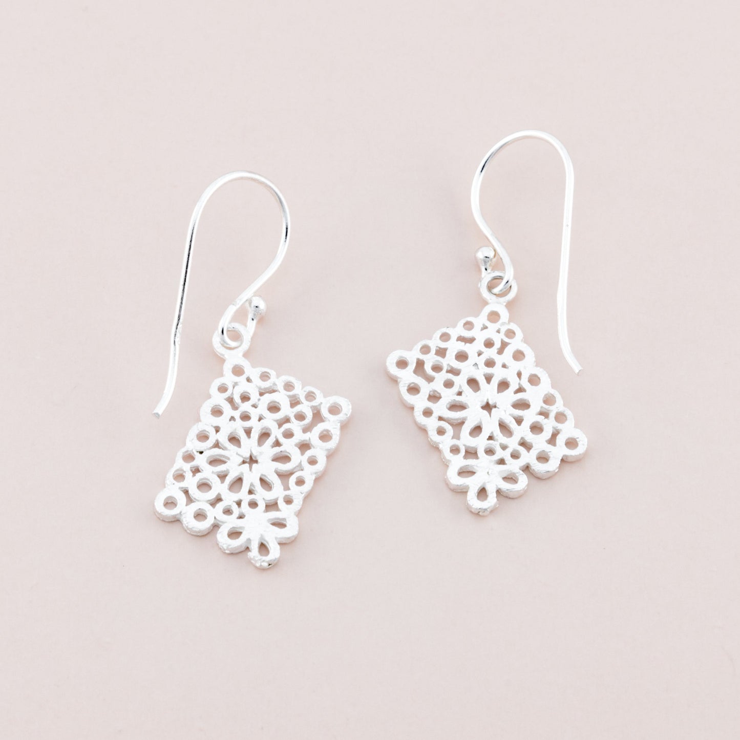 Filigree Flower Dangle Earrings