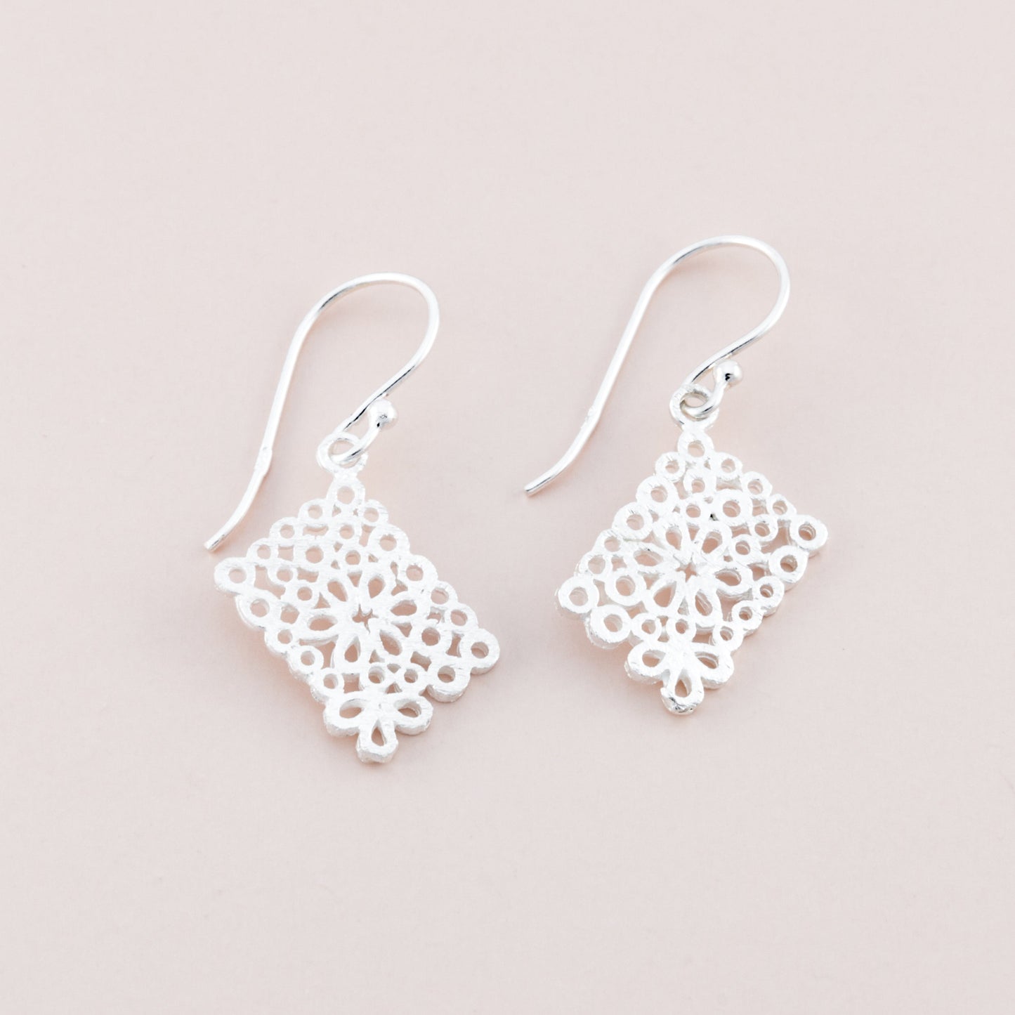 Sterling Silver Filigree Flower Dangle Earrings - The Silver Alchemist