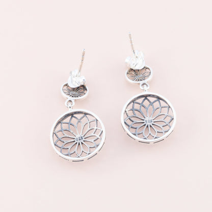 Flower Of Life Dangle Earrings - The Silver Alchemist