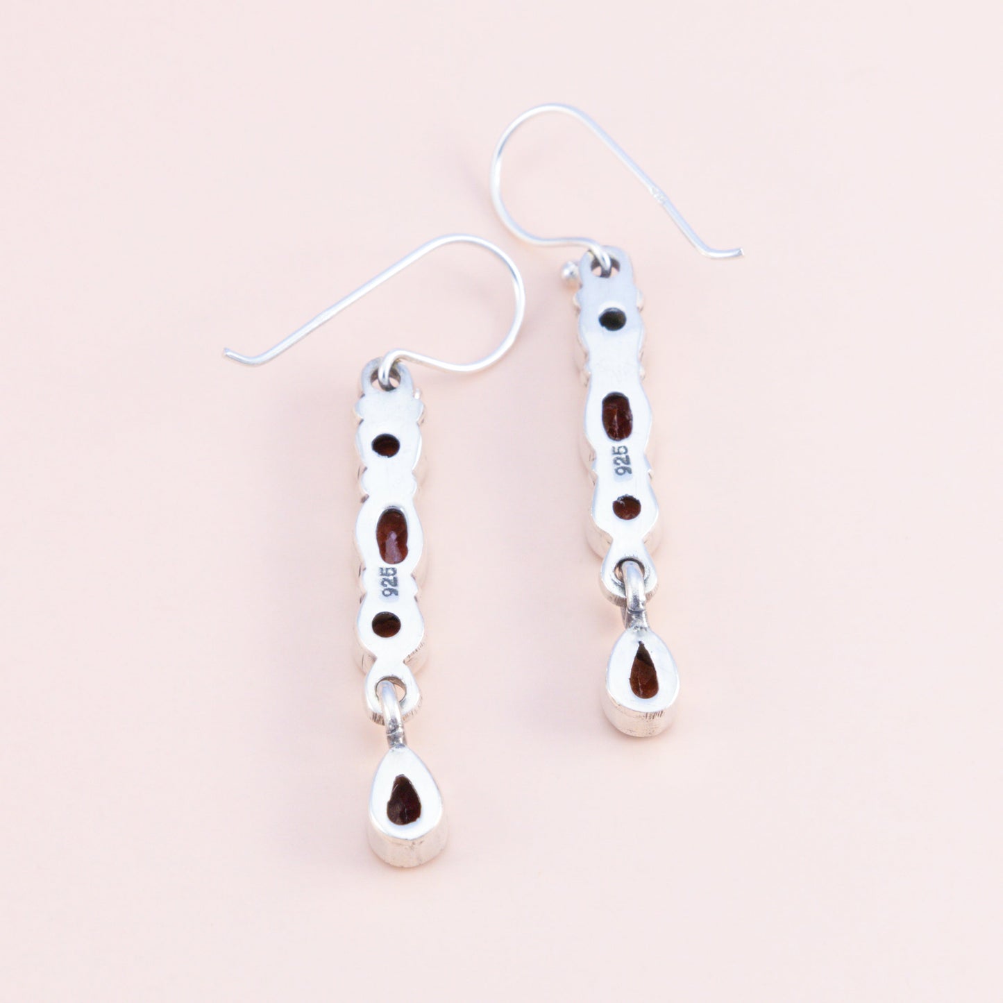 Garnet Drop Earrings - The Silver Alchemist