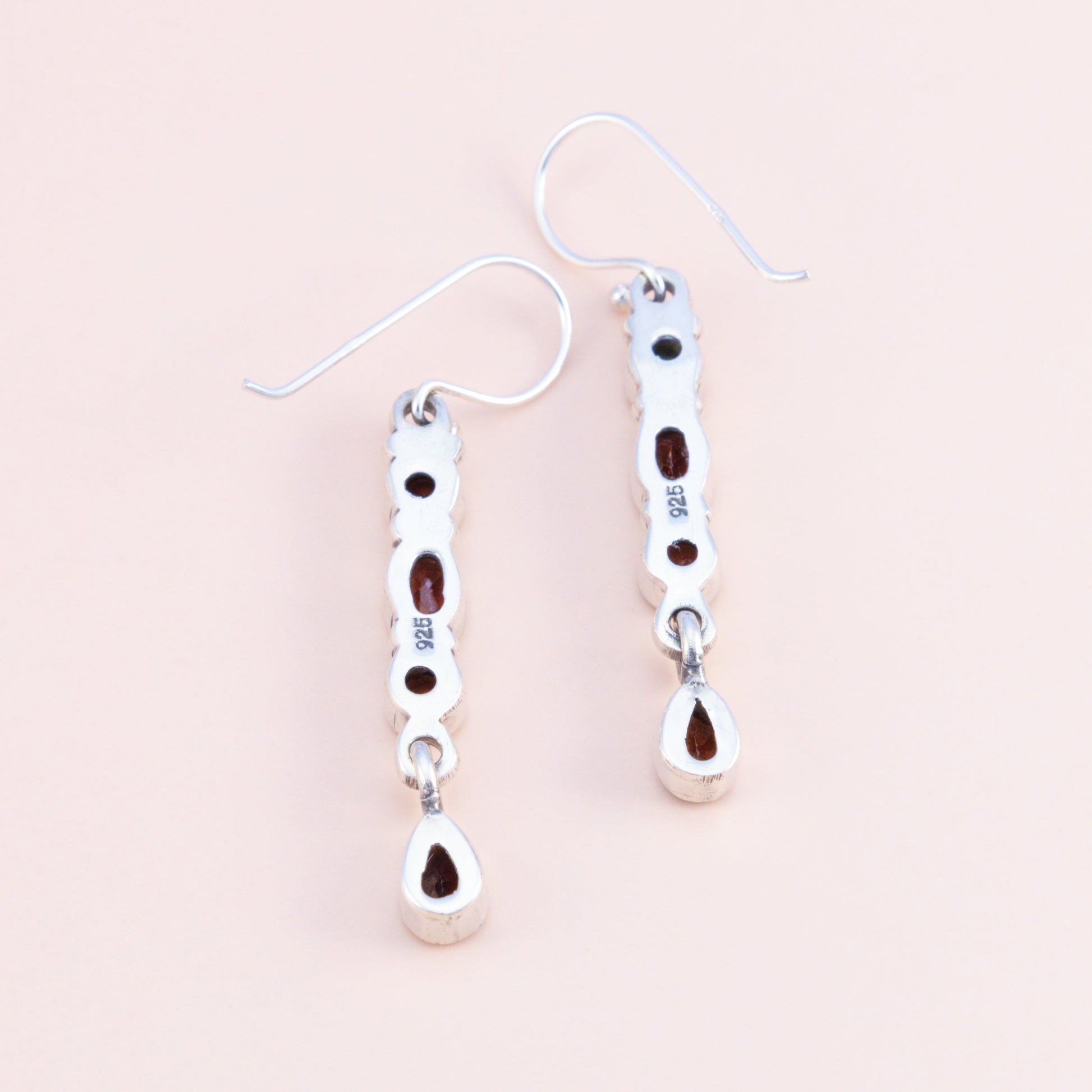 Garnet Drop Earrings - The Silver Alchemist