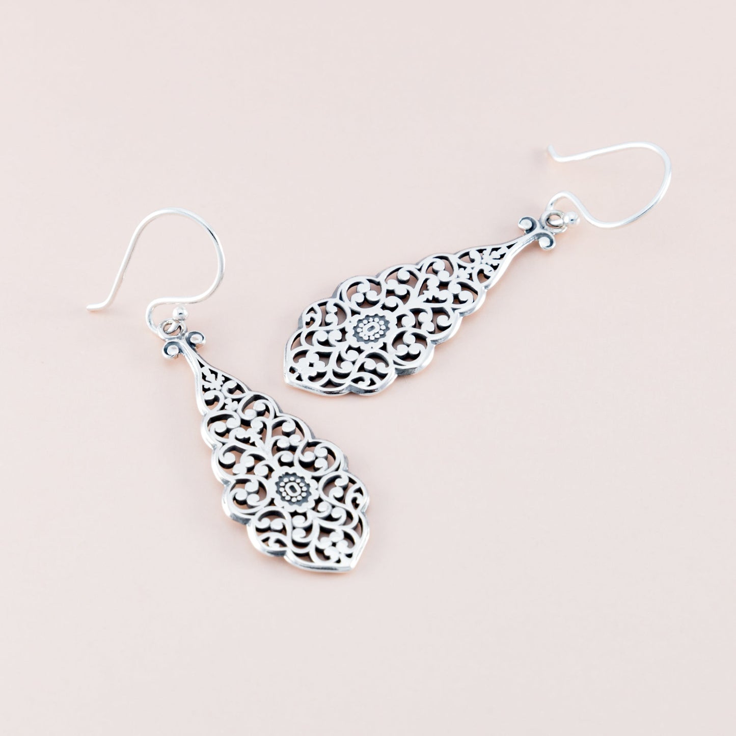 Sterling Silver Intricate Filigree Drop Earrings - The Silver Alchemist