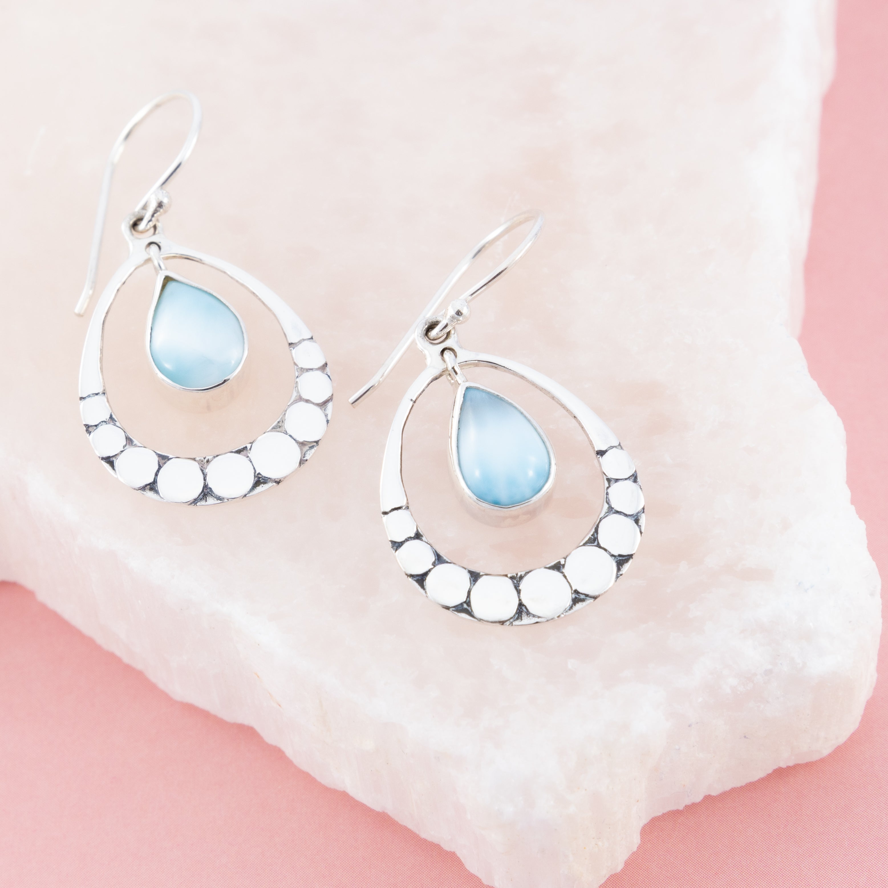 Simple Pull Through Silver Water Drop Earrings | Always Chic | SilkFred UAE