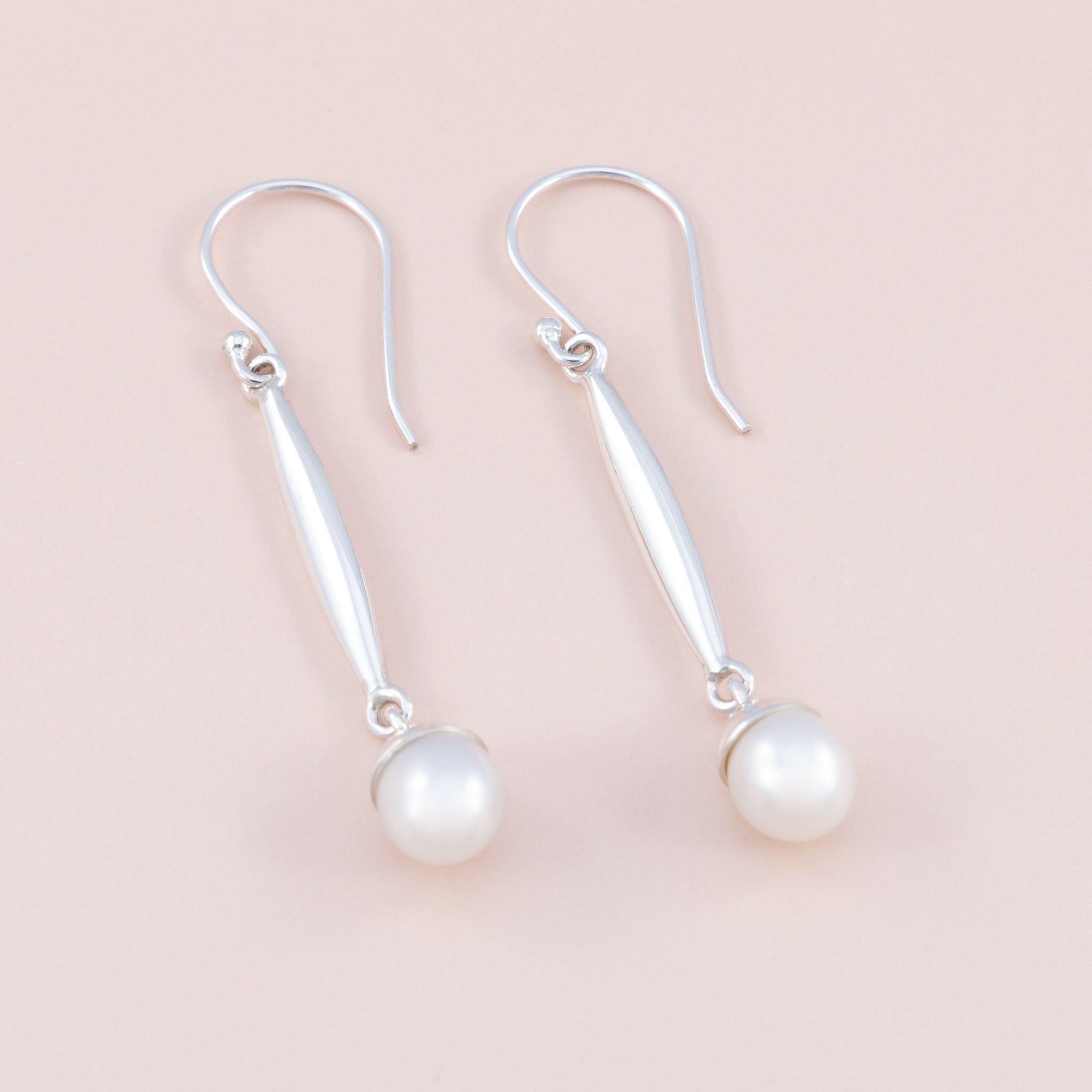 Green Long Drop Earrings | Sterling Silver – AG Design %