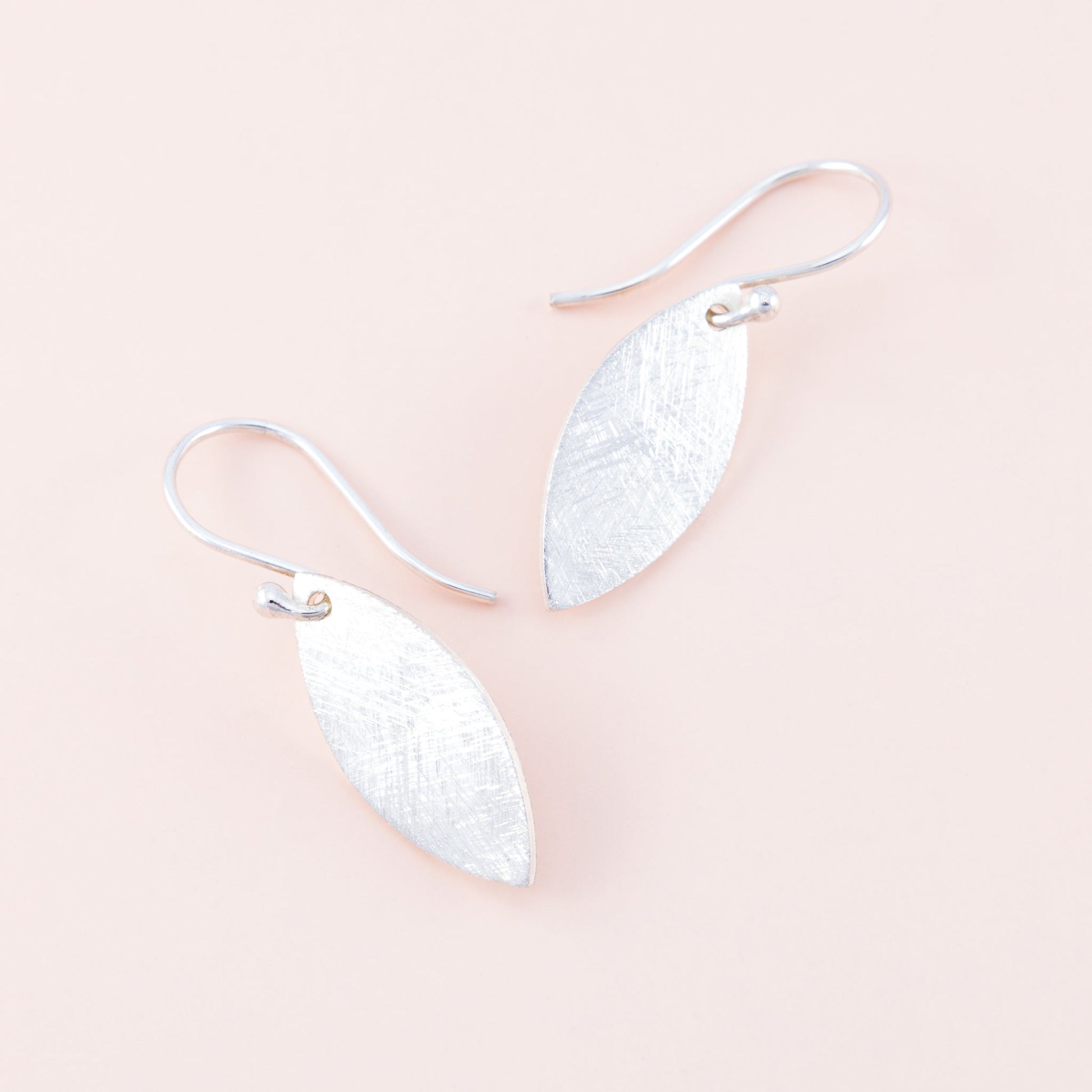 Sterling Silver Matte Teardrop Dangle Earrings - The Silver Alchemist