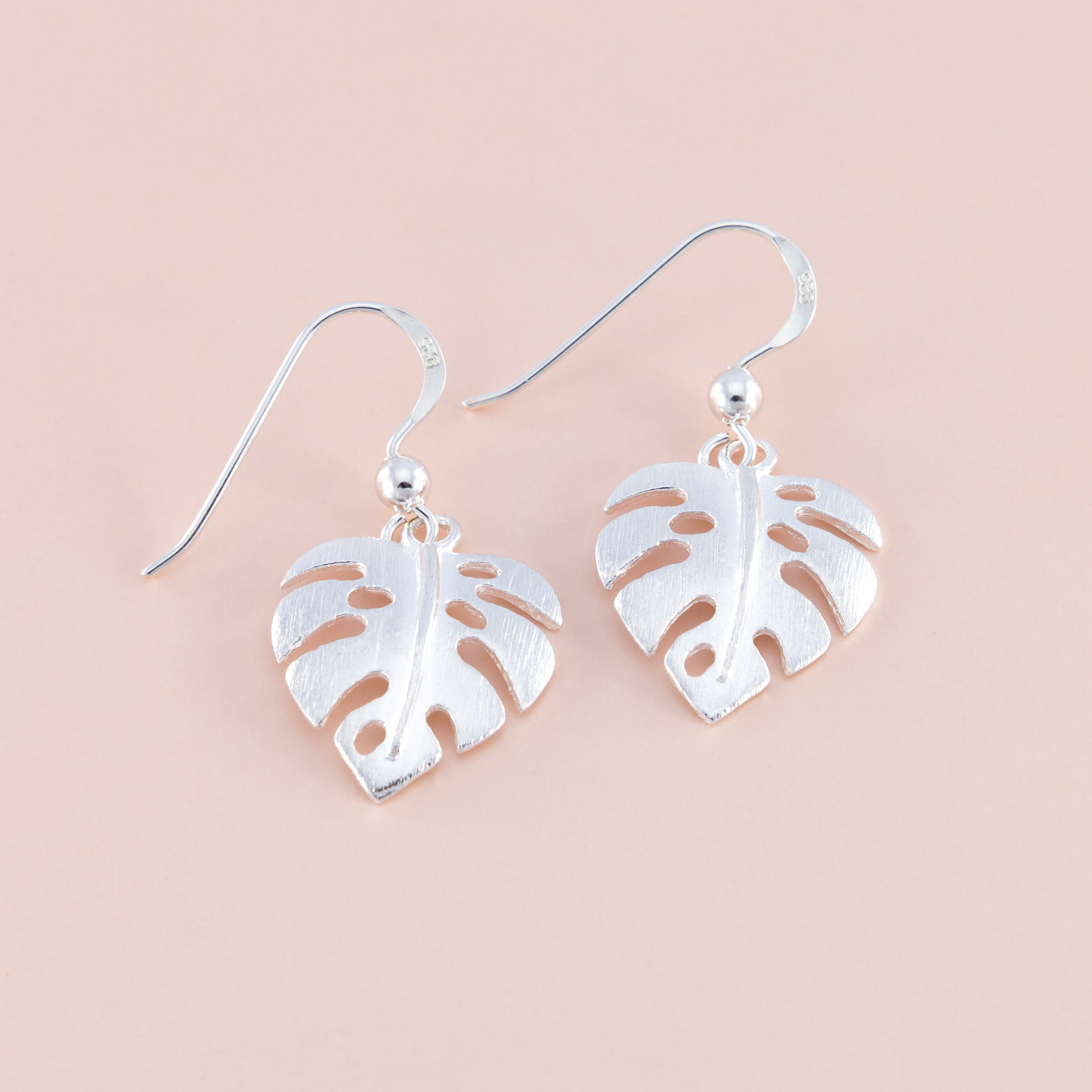 Monstera leaf shop drop earrings