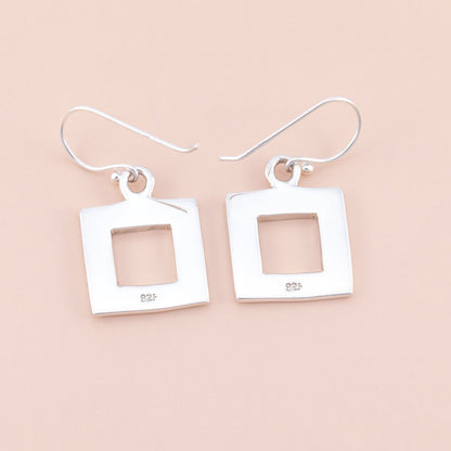 Mother of Pearl Square Earrings