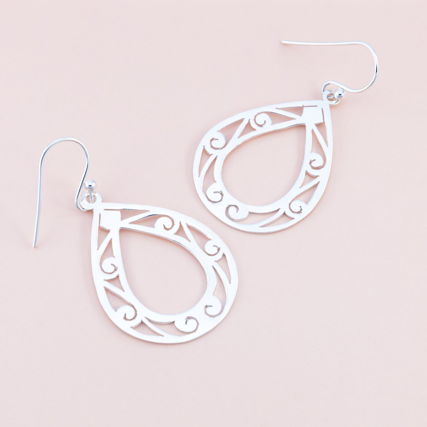 Sterling Silver Peace Drop Earrings - The Silver Alchemist