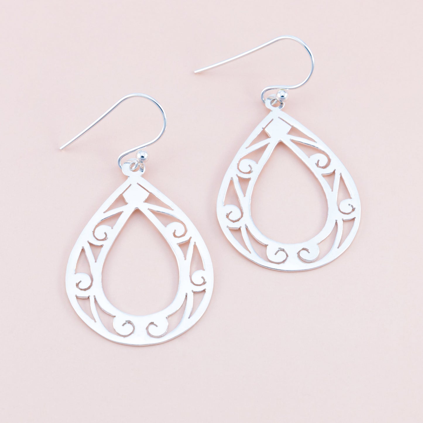 Sterling Silver Peace Drop Earrings - The Silver Alchemist