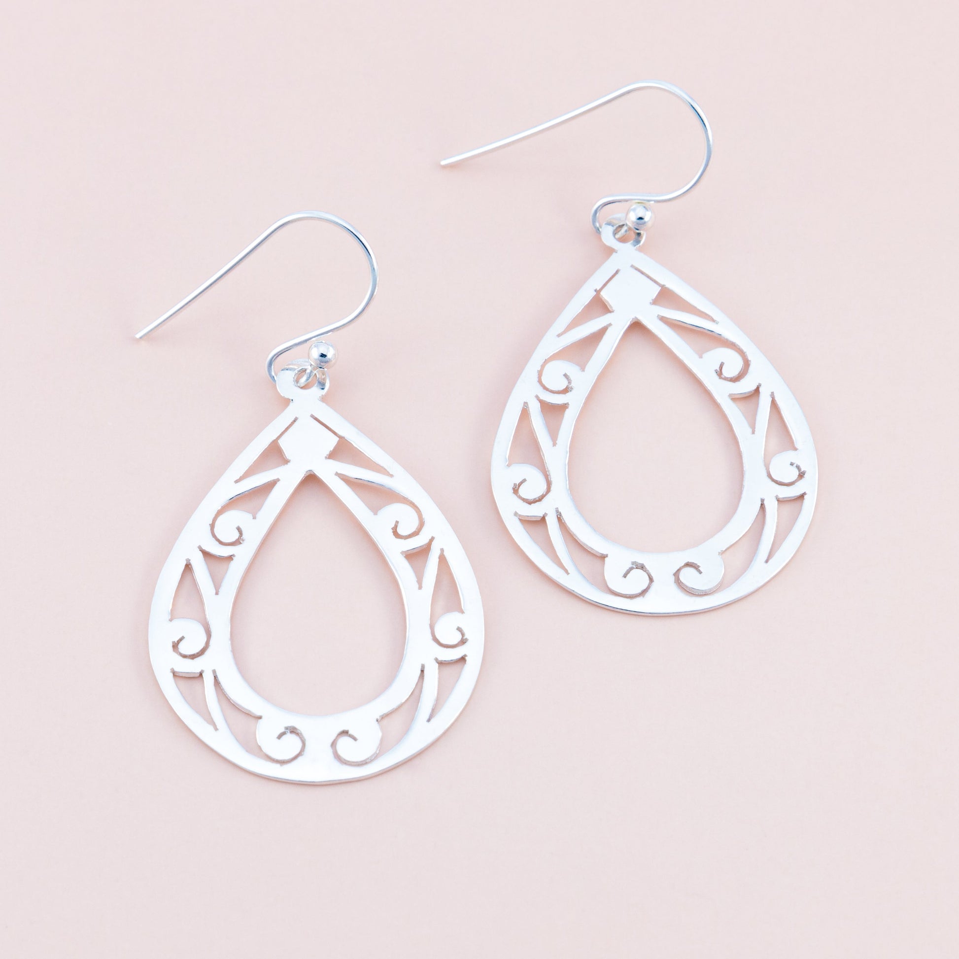 Sterling Silver Peace Drop Earrings - The Silver Alchemist