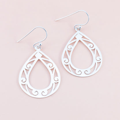 Sterling Silver Peace Drop Earrings - The Silver Alchemist