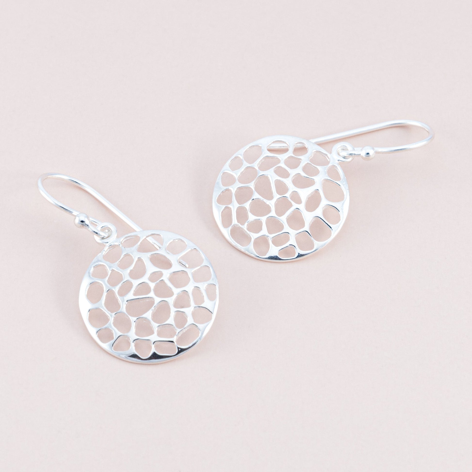 Sterling Silver Perforated Dangle Earrings - The Silver Alchemist