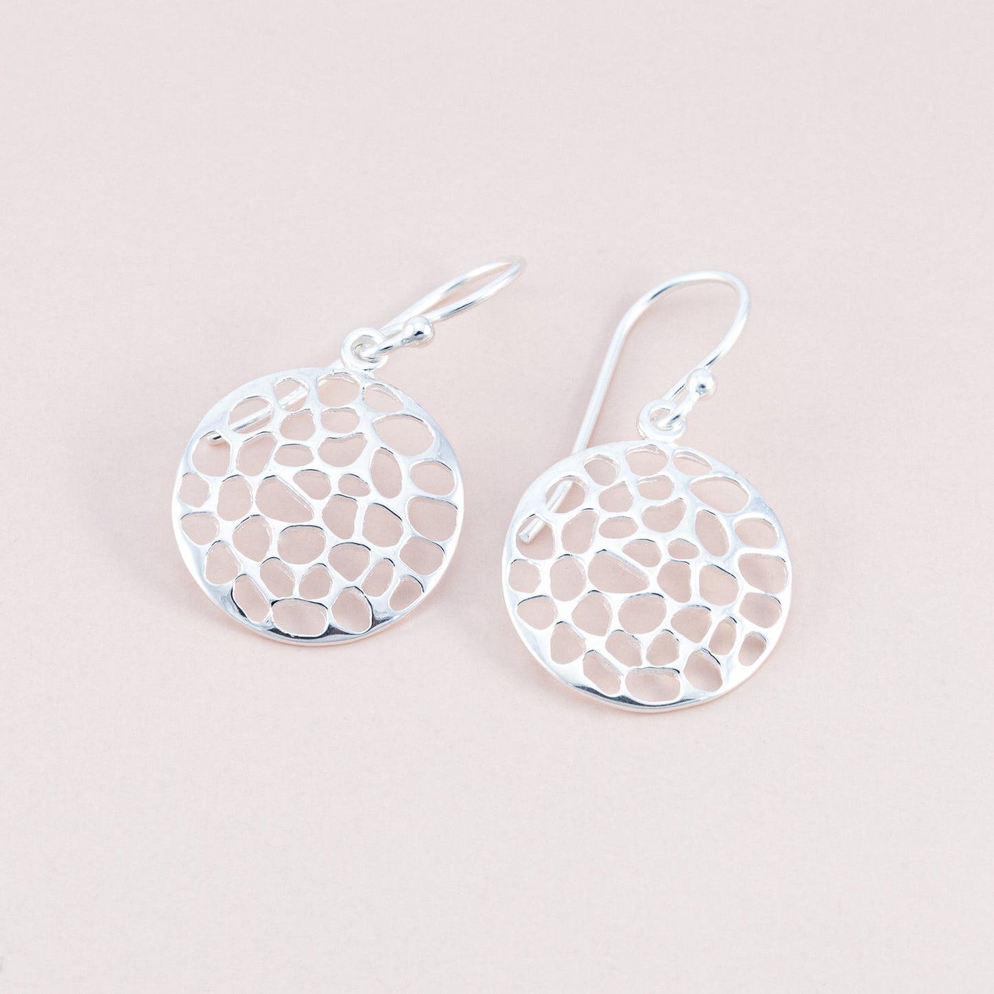 Sterling Silver Perforated Dangle Earrings - The Silver Alchemist