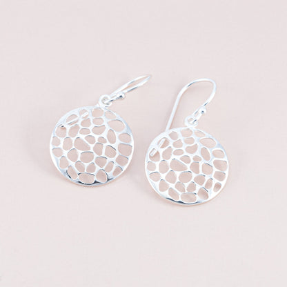 Sterling Silver Perforated Dangle Earrings - The Silver Alchemist