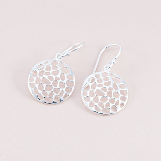 Sterling Silver Perforated Dangle Earrings - The Silver Alchemist