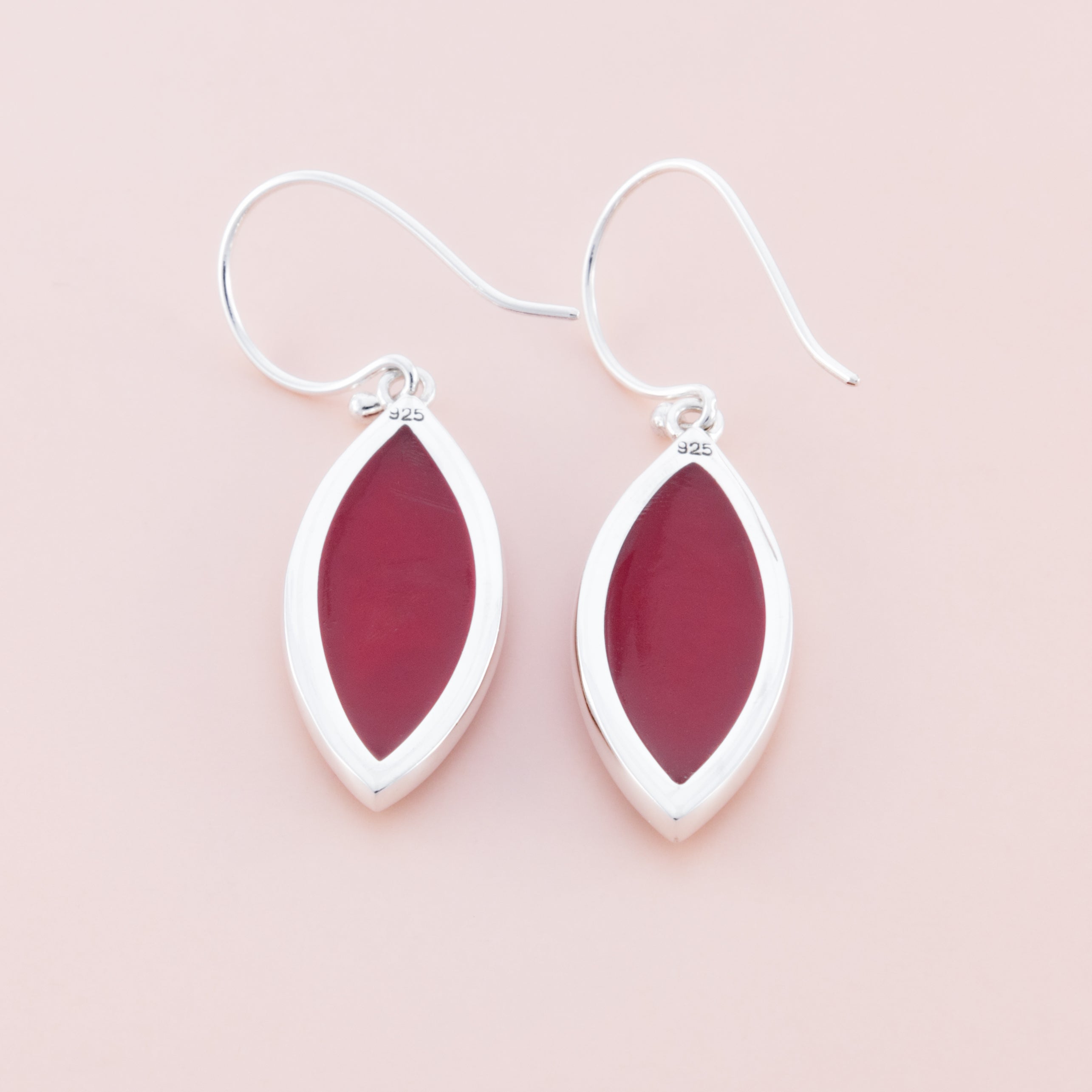 Red Coral Sterling Silver Teardrop Earrings The Silver Alchemist