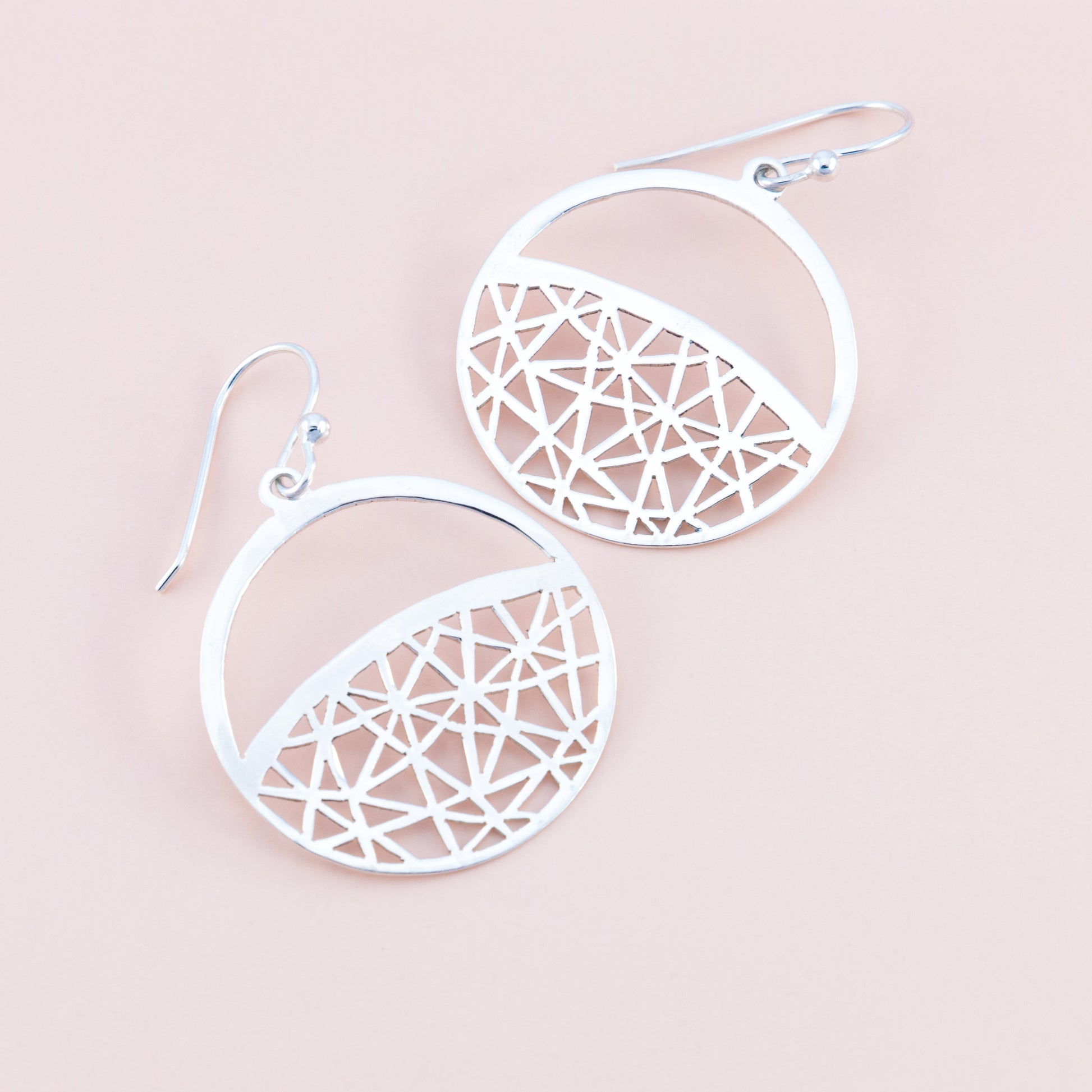 Sterling Silver Scattered Crescent Earrings - The Silver Alchemist