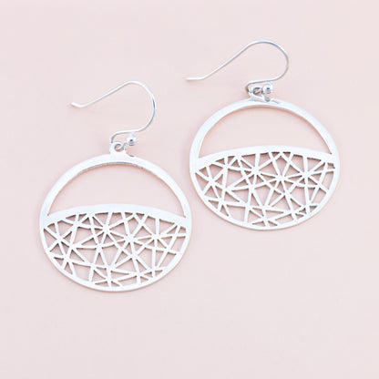 Sterling Silver Scattered Crescent Earrings - The Silver Alchemist