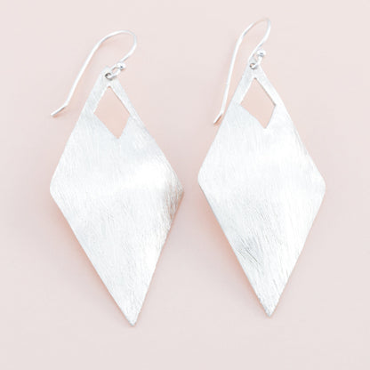 Sterling Silver Matte Drop Earrings - The Silver Alchemist