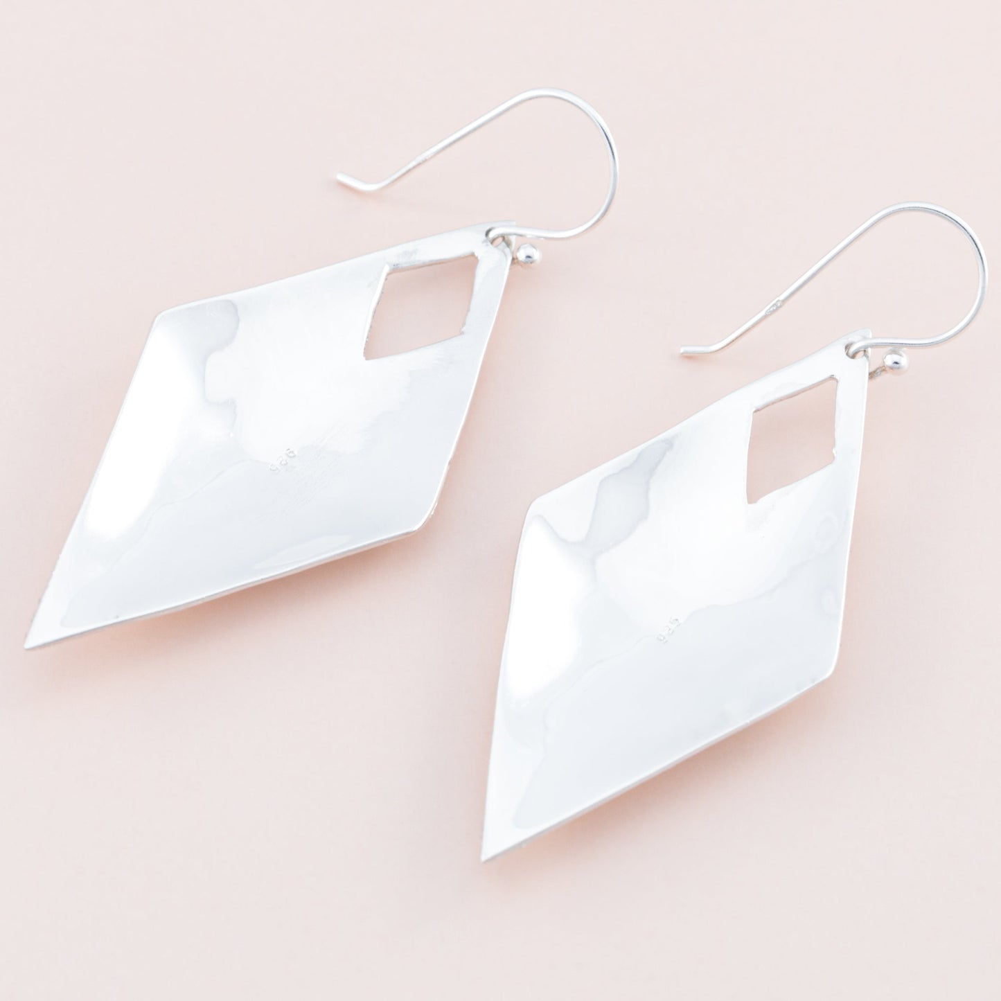 Silver Matte Drop Earrings