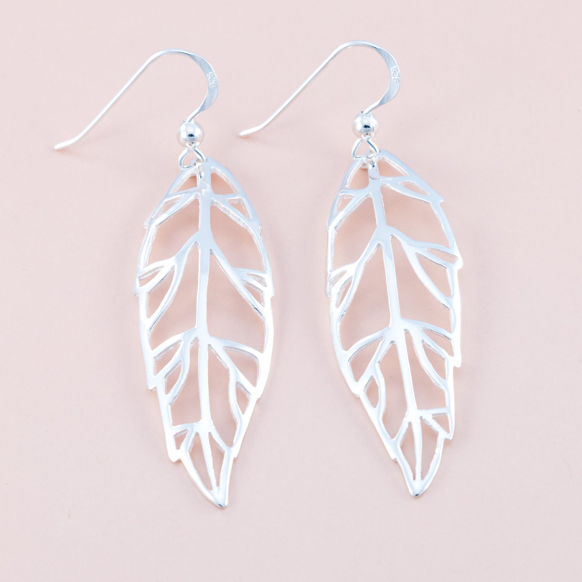 Sterling Silver Skeleton Leaf Earrings - The Silver Alchemist