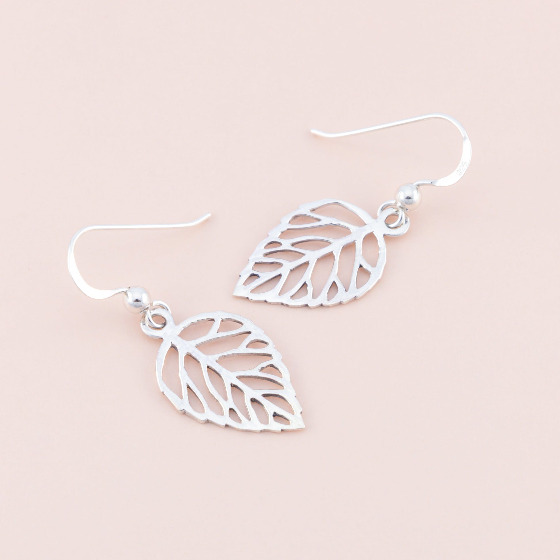 Sterling Silver Smooth Leaf Earrings - The Silver Alchemist