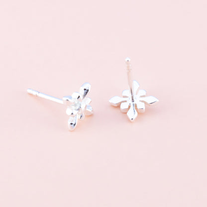 Sterling Silver Snowflake Studs - The Silver Alchemist