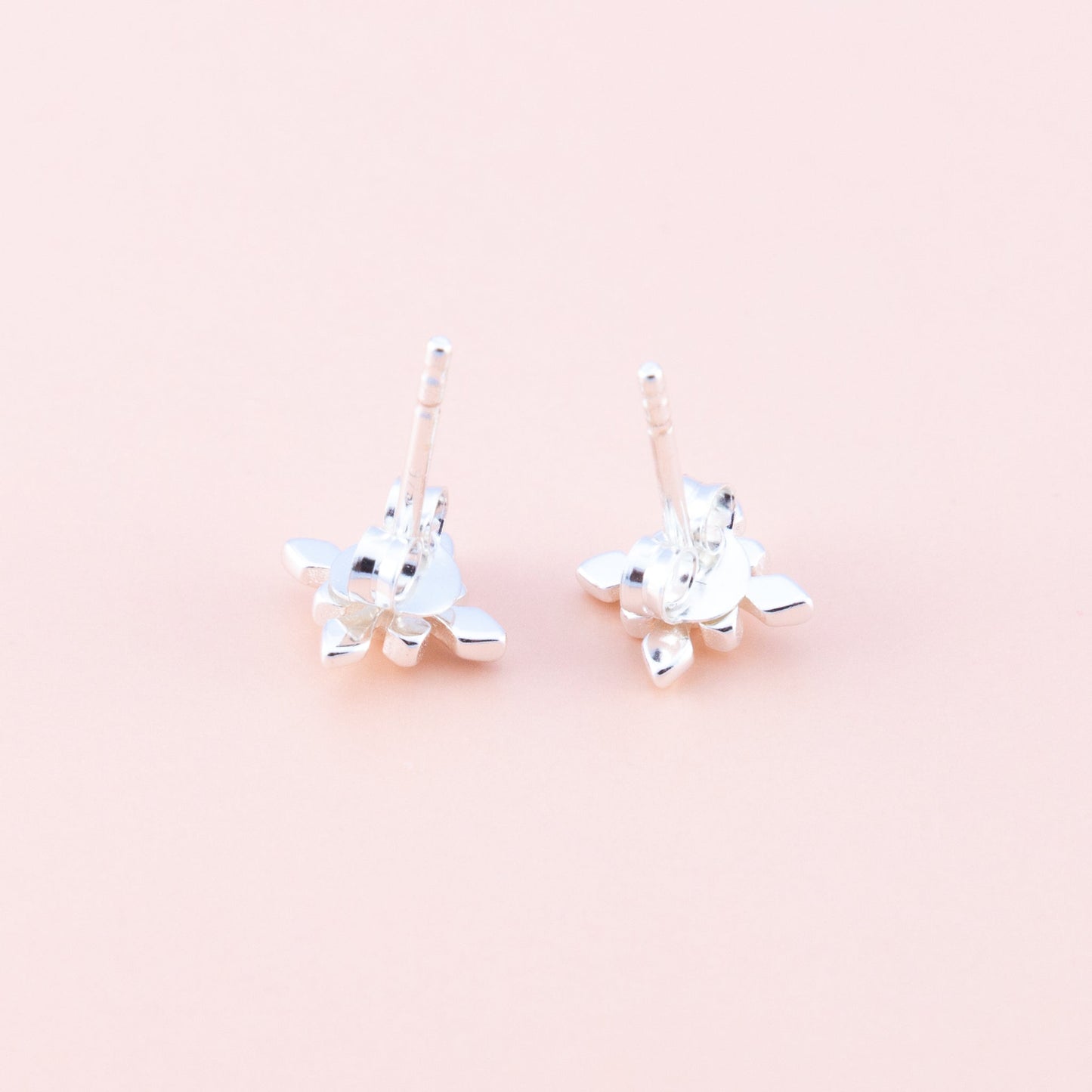 Snowflake Silver Studs