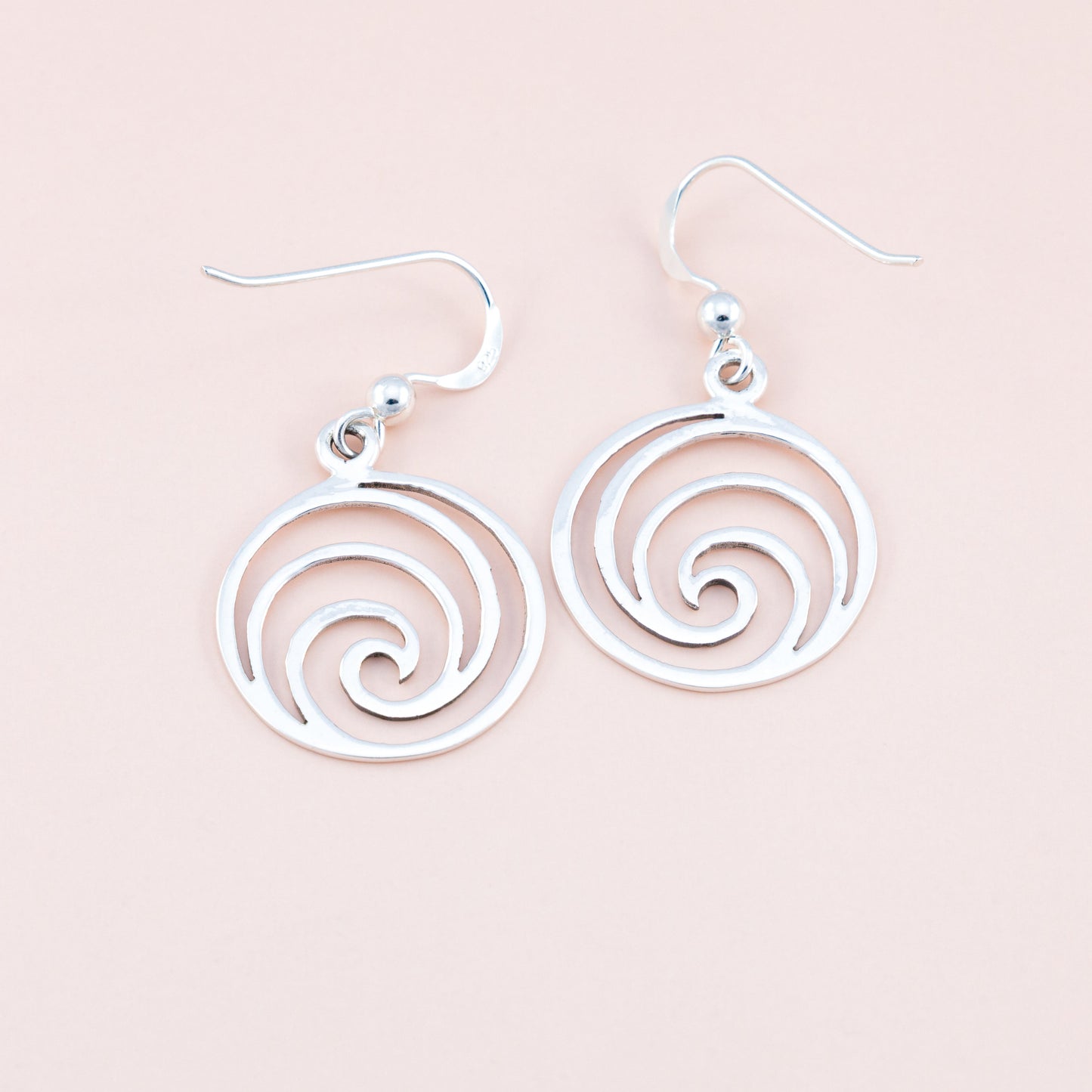 Spiral Wave Dangle Earrings