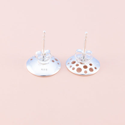 Spotty Satellite Dish Silver Studs