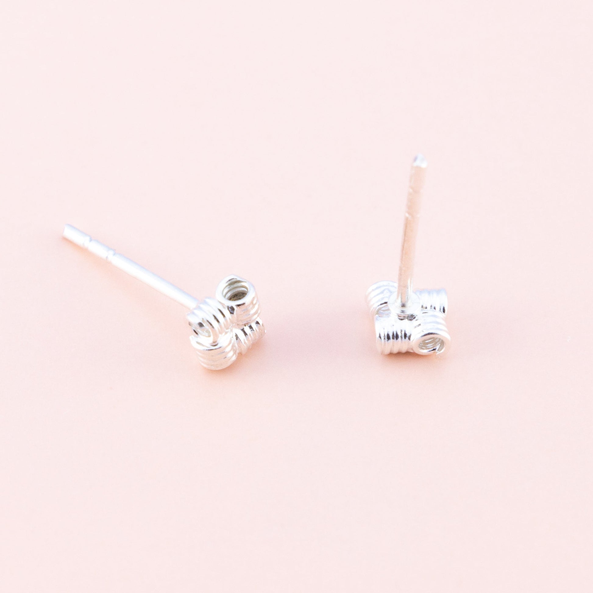 Sterling Silver Square Rope Studs - The Silver Alchemist