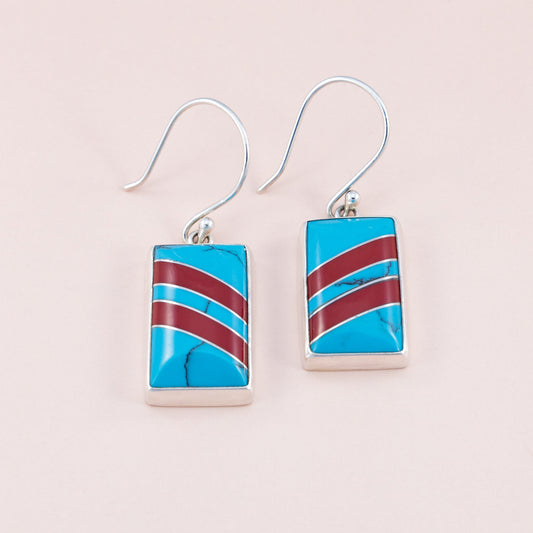 Sterling Silver Synthetic Howlite Earrings - The Silver Alchemist