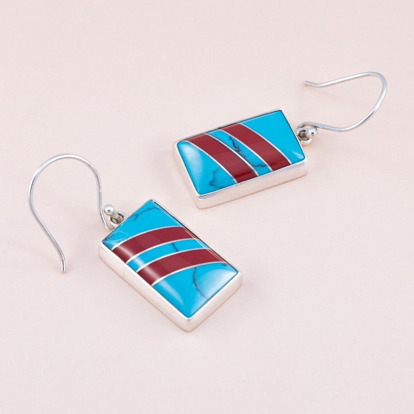Sterling Silver Synthetic Howlite Earrings - The Silver Alchemist