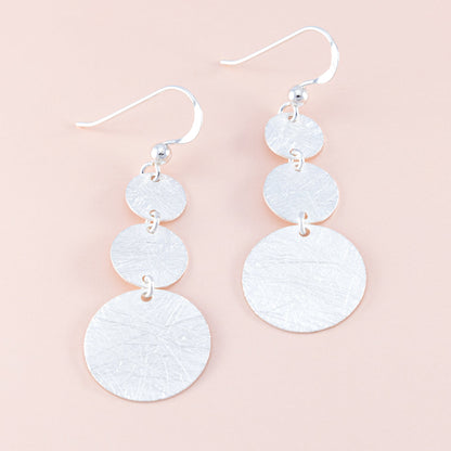 Sterling Silver Three Disc Earrings - The Silver Alchemist