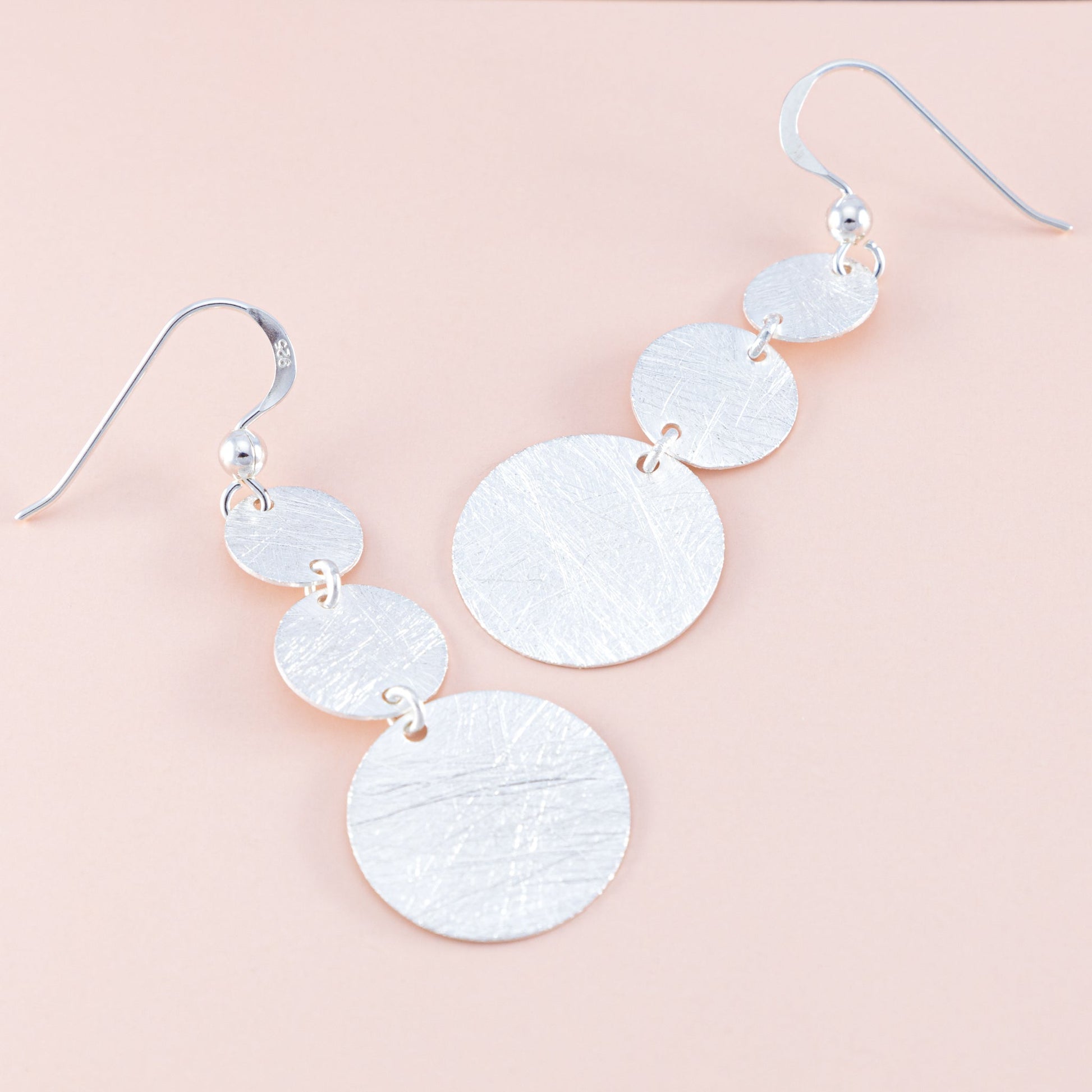 Sterling Silver Three Disc Earrings - The Silver Alchemist