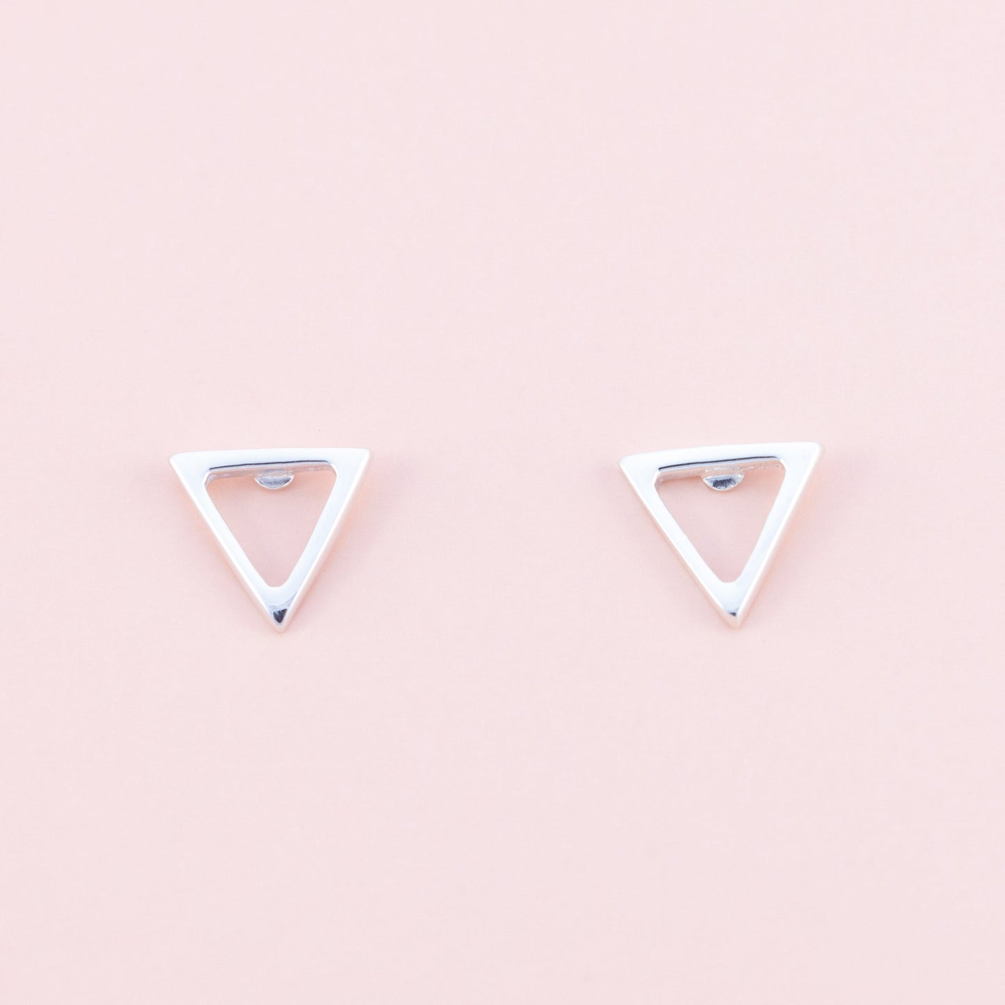 Sterling Silver Triangle Studs - The Silver Alchemist